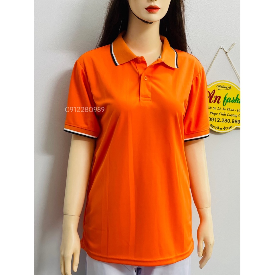 Áo Thun có cổ thời trang nam nữ vải cá sấu mè có nhiều màu sắc _ Hình chụp thật