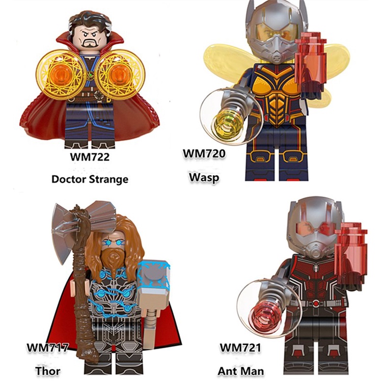 Legoing Minifigures Marvel Avengers Superhero Doctor Strange Thor Ant Man Building Blocks Toys for Kids