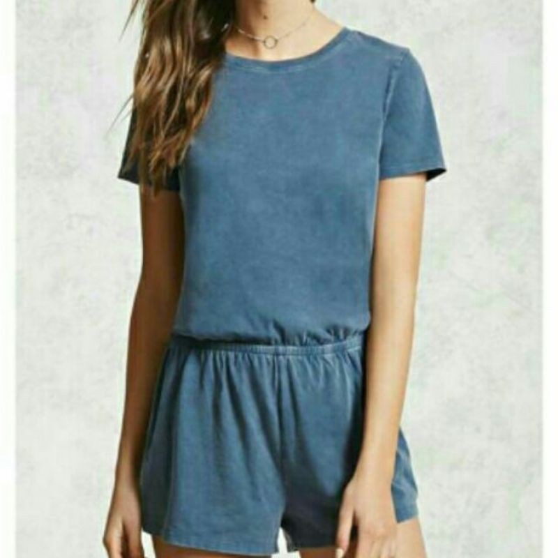 Jumpsuit đùi thun cotton xuất khẩu F21