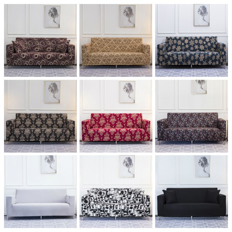 Vỏ Bọc Ghế Sô Pha 1 / 2 / 3 / 4 Chỗ Ngồi Co Giãn In Hoa Xinh Xắn