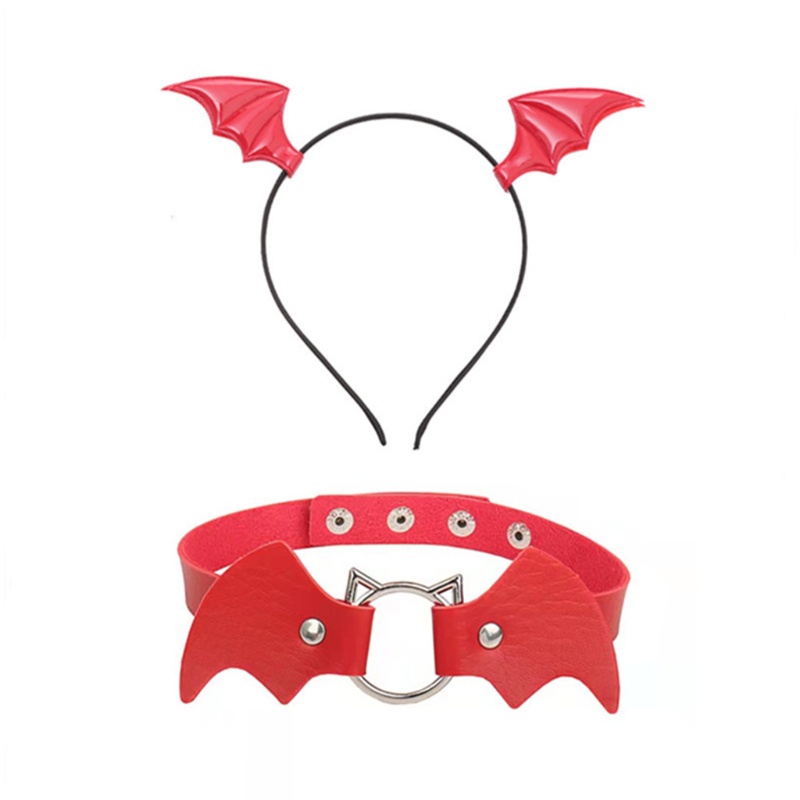 Set Kẹp Tóc + Băng Đô Cài Tóc Hình Cánh Dơi / Ác Quỷ Độc Đáo Cho Dịp
