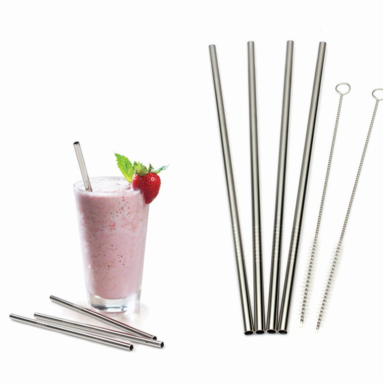 Ống Hút Inox 304 thép không gỉ, tái chế sử dụng, thân thiện môi trường 2241