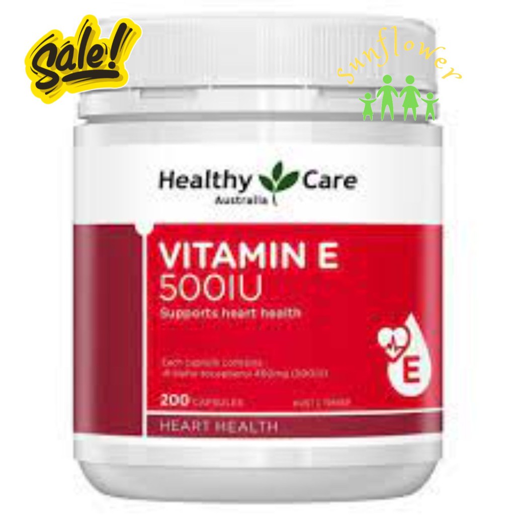 Viên Uống Vitamin E 500 IU 200 Viên Healthy Care Của Mỹ