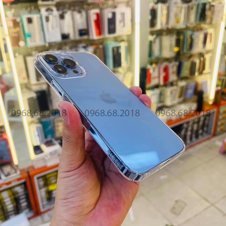 Ốp lưng trong suốt nhựa cứng Memumi Clear cho IPhone 12/ 12 Pro Max,13,13 Pro max Không Ngả Màu