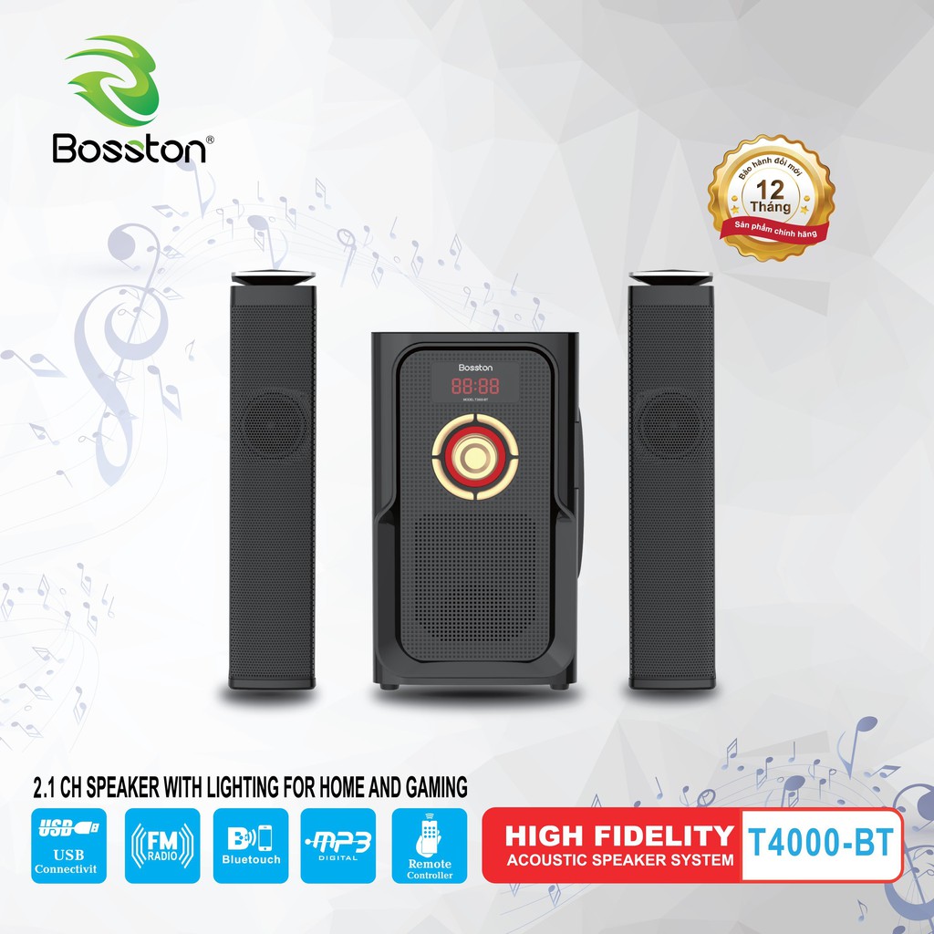 Loa vi tính Bosston bluetooth 2.1 T4000-BT - Bảo hành 12 tháng !