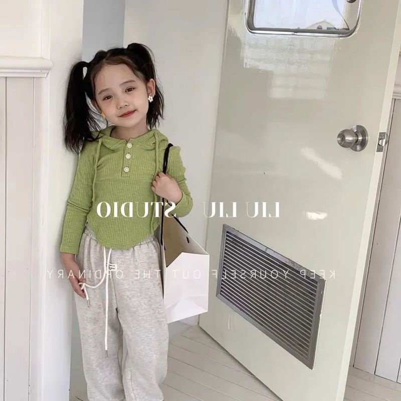 Set Áo Hoodie Và Quần Dài Dáng Rộng Thời Trang Xuân Thu Cho Bé Gái