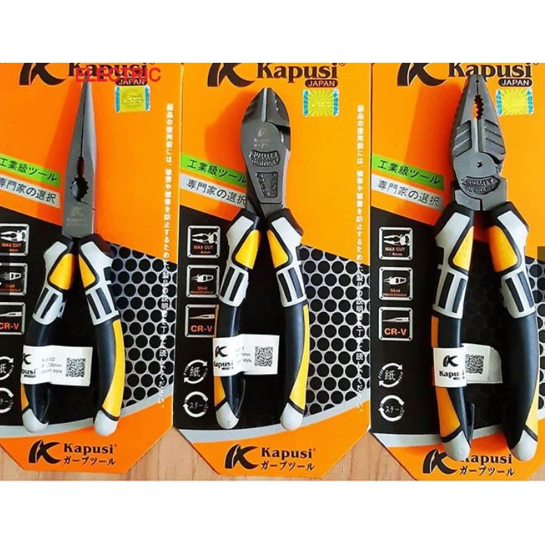 Kìm Kapusi đa năng Nhật Bản ⚡ VIP ⚡ Kìm cắt, nhọn chế tạo từ thép CR-V