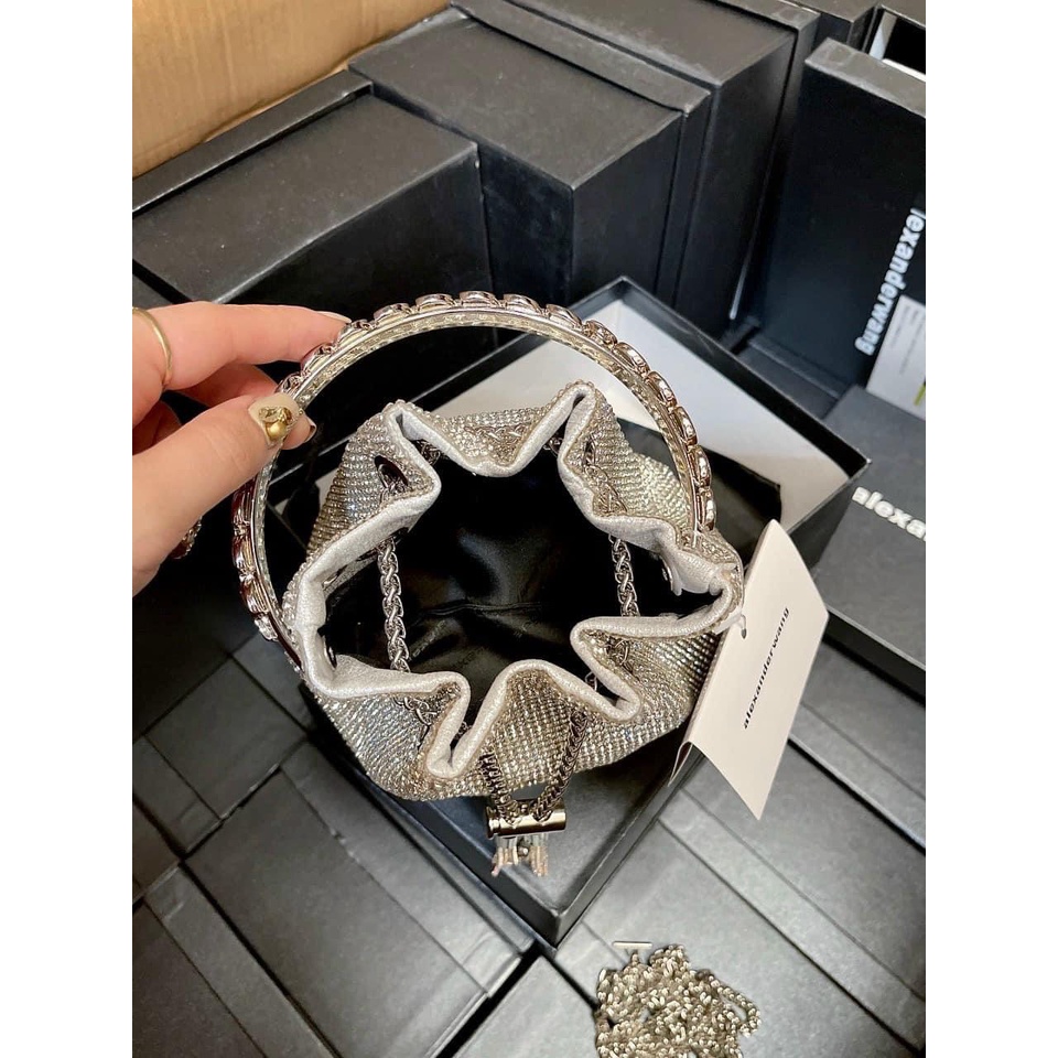 Túi rút Đá Cầm Tay Đeo Chéo Đeo Vai Sáng Lấp Lánh Hottrent Hàng Loại 1 có Hộp