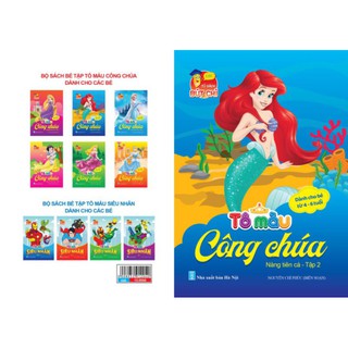 combo 6 quyển tập tô công chúa