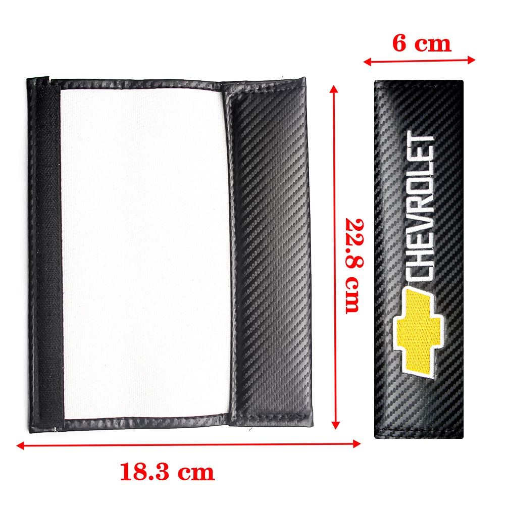 Set 2 Vỏ Bọc Dây Đai An Toàn Bằng Sợi Carbon Cho Chevrolet Captiva Cruze Spark Onix S10 Prisma Sonic