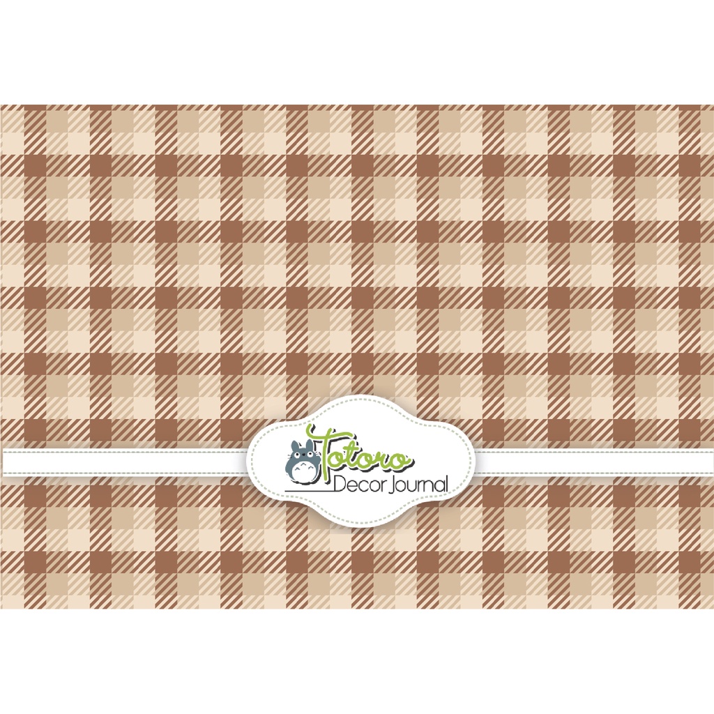 Combo 8 tờ Giấy nền gói hàng gói quà họa tiết caro hồng nâu