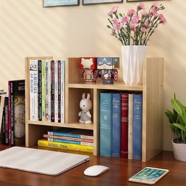 KỆ SÁCH ĐỂ BÀN MINI TẠO NHIỀU KIỂU TÙY CHỈNH ĐỘ RỘNG LÊN TỚI 70CM | BigBuy360 - bigbuy360.vn