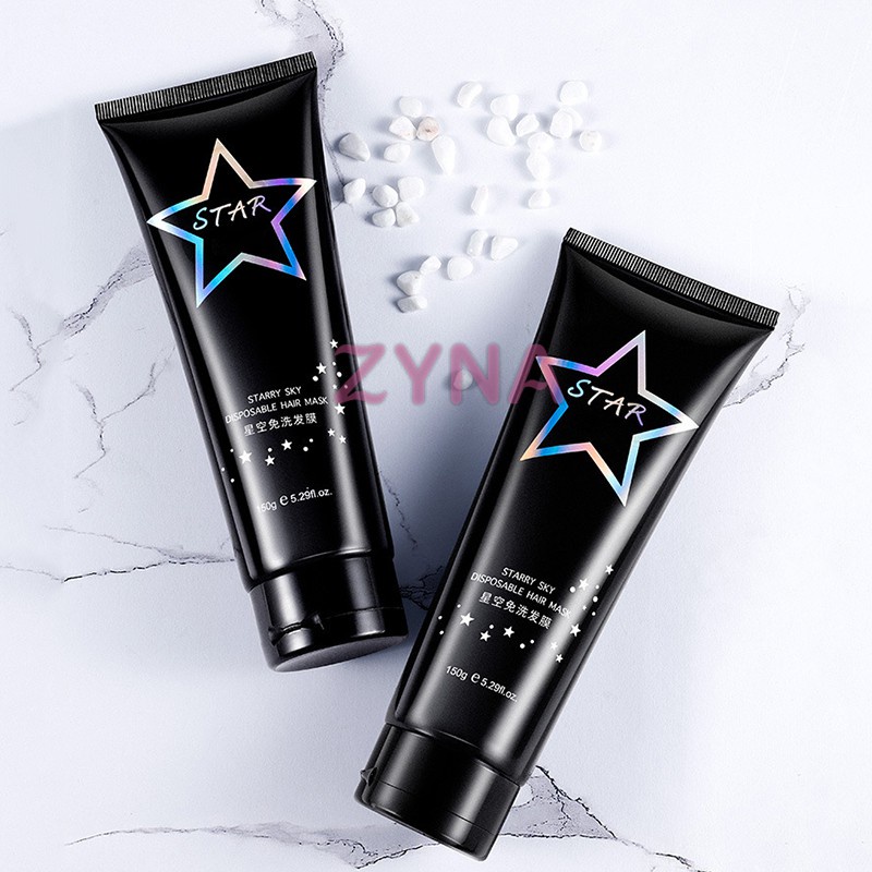 Ready Stock Starry Sky Disposable Hair Mask Leave-On Hair Mask Galaxy Hair Care Olive Oil Essential Moisturizing Nourishing  Lotion