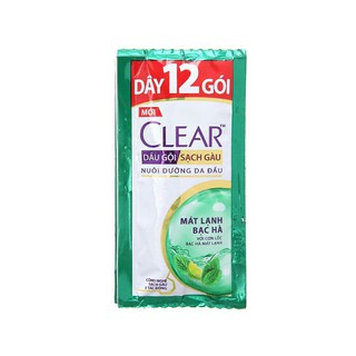Combo 30 gói dầu gội Clear bạc hà/ clear men 6g