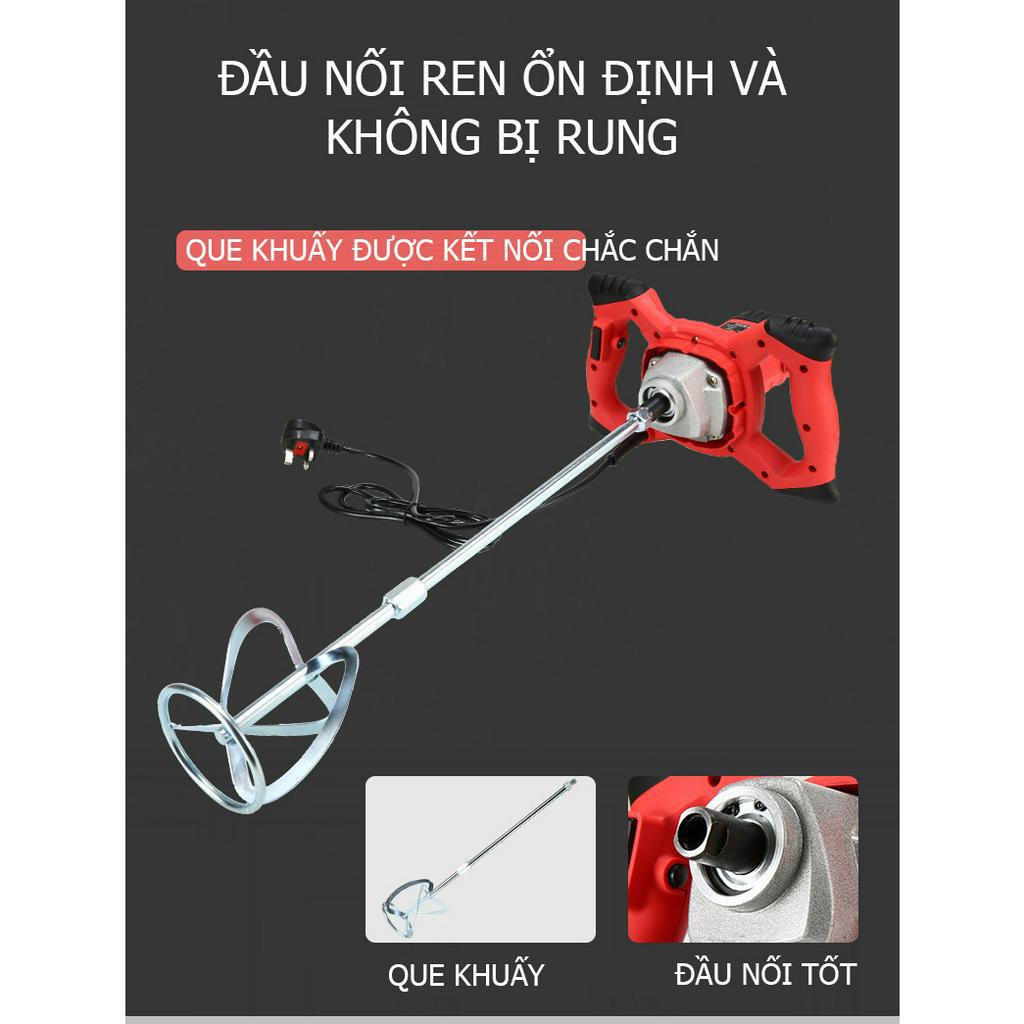 Máy khuấy trộn bê tông cầm tay AOTUO công suất siêu lớn 2100W - máy khuấy trộn sơn 1 tay cầm dùng điện 220V