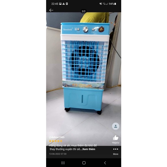 ( giá tốt 45l) QUẠT ĐIỀU HOÀ HƠI NƯỚC HS588A