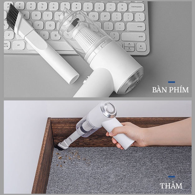 Máy hút bụi cầm tay mini không dây- Máy hút bụi không dây đa năng lực hút siêu mạnh hàng nội địa trung