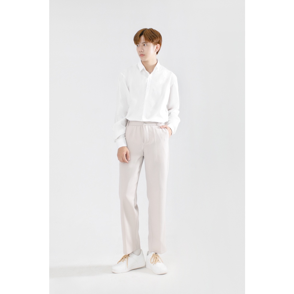 Áo Sơ Mi Dài Tay Nam MANDO Slim Fit Basic Thời Trang Công Sở Hàn Quốc Chất Cotton Cao Cấp 3 Màu Lộ Cúc Unisex SMD120