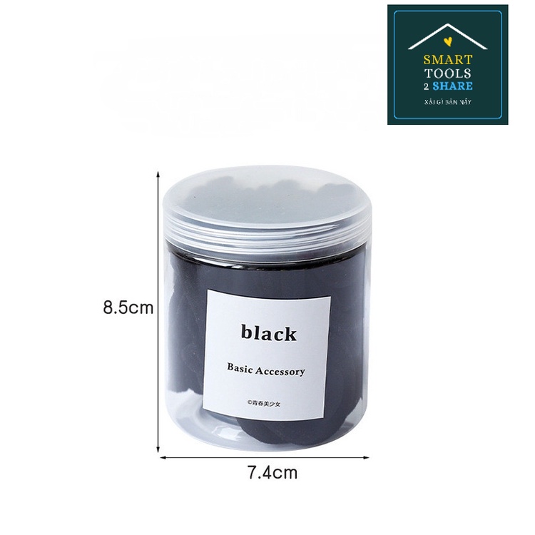 Set 20/ 50 Cột Tóc Chun Thun Co Giãn Hạn Chế Gãy Rụng Tóc/ Đau Da Đầu