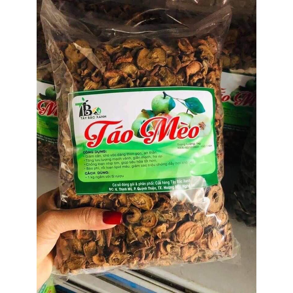 Táo mèo khô túi 1kg hàng sạch thơm nức, giá lẻ như buôn, táo tự thái phơi sấy