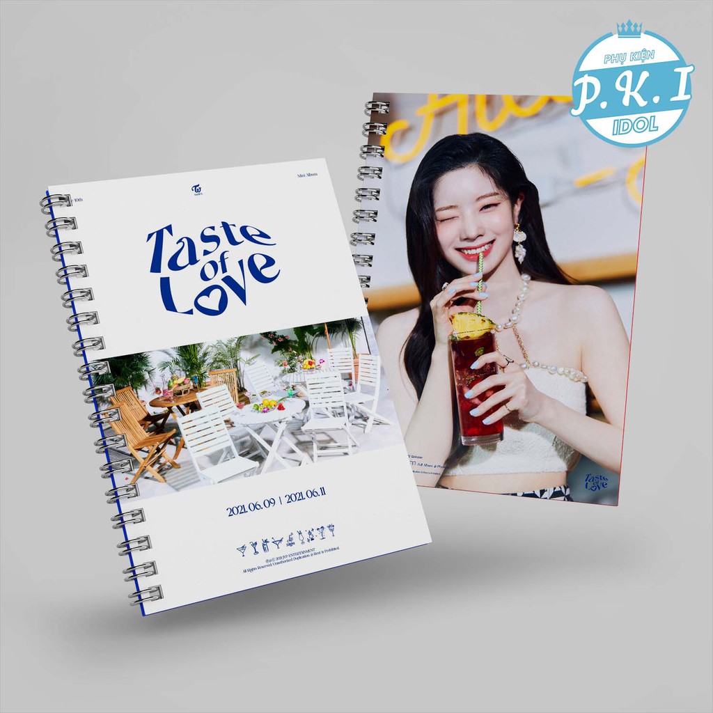 Sổ Còng Notebook In Hình Mini Album &quot;Taste Of Love&quot; và hình Các Thành Viên Của TWICE