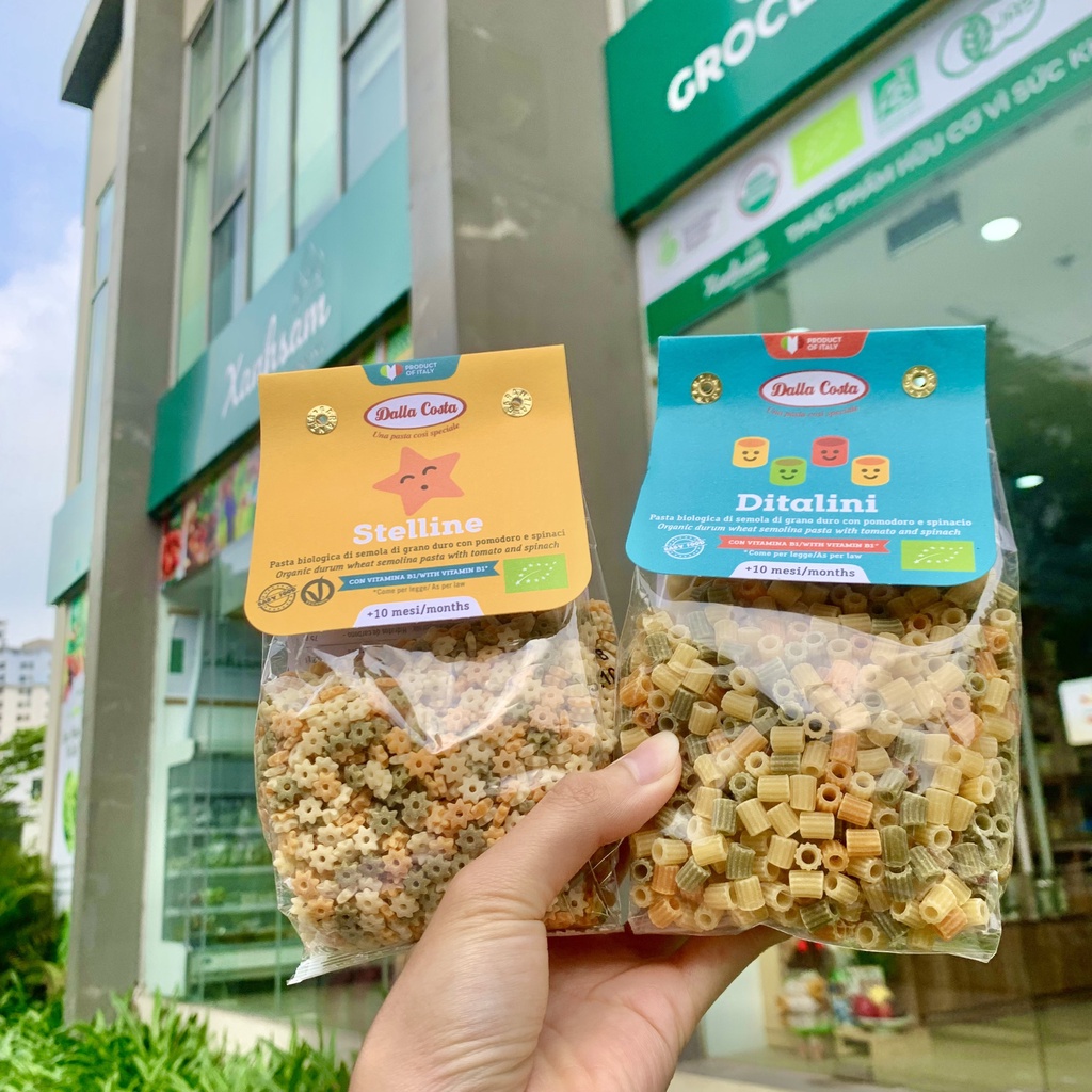 Mì Nui Rau Củ Hữu Cơ Cho Bé Dalla Costa - XanhSam Organic