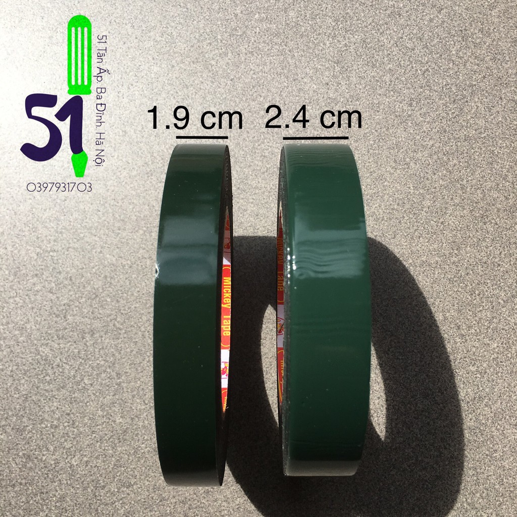 Băng dính 2 mặt xốp đen bản to - bản nhỏ | Băng keo
