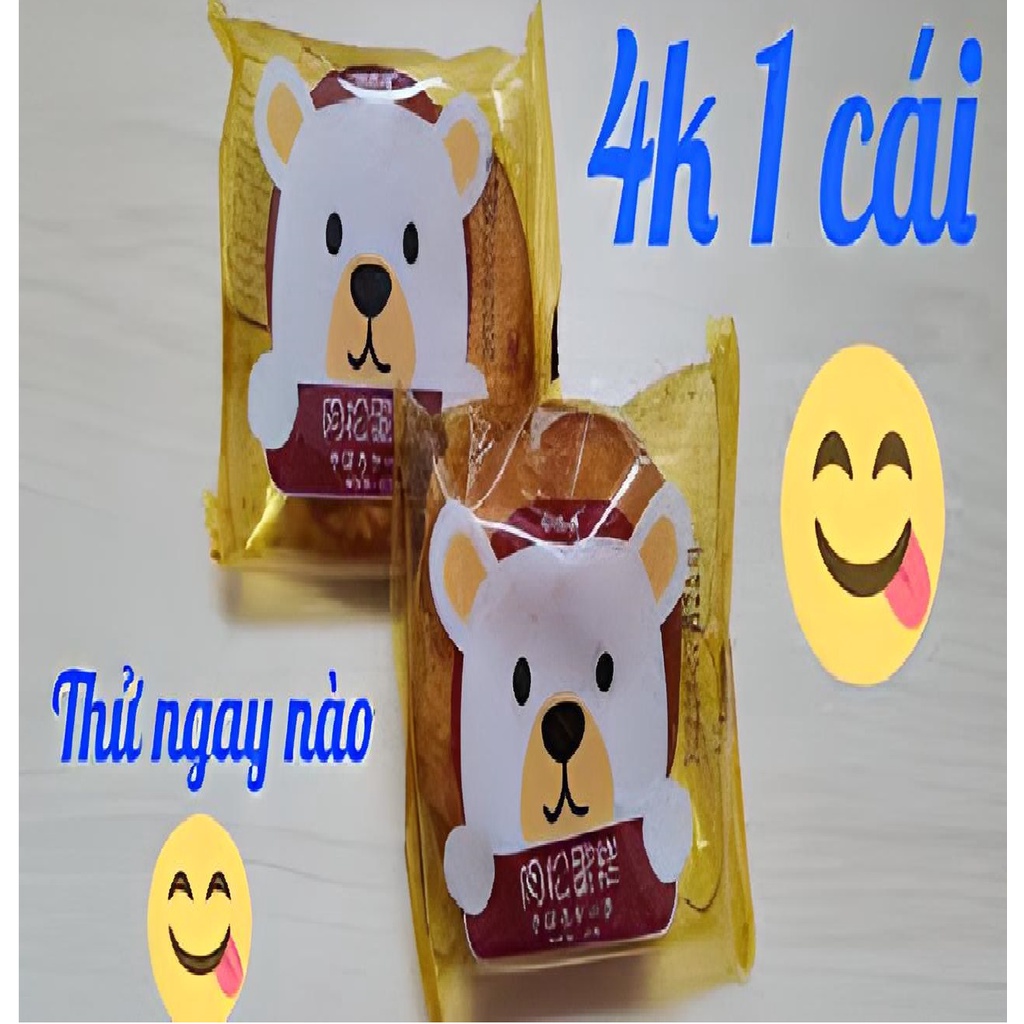 [1 thùng 30 cái] Bánh bông lan phủ chà bông, Bánh ruốc gấu đài loan [date mới nhất]