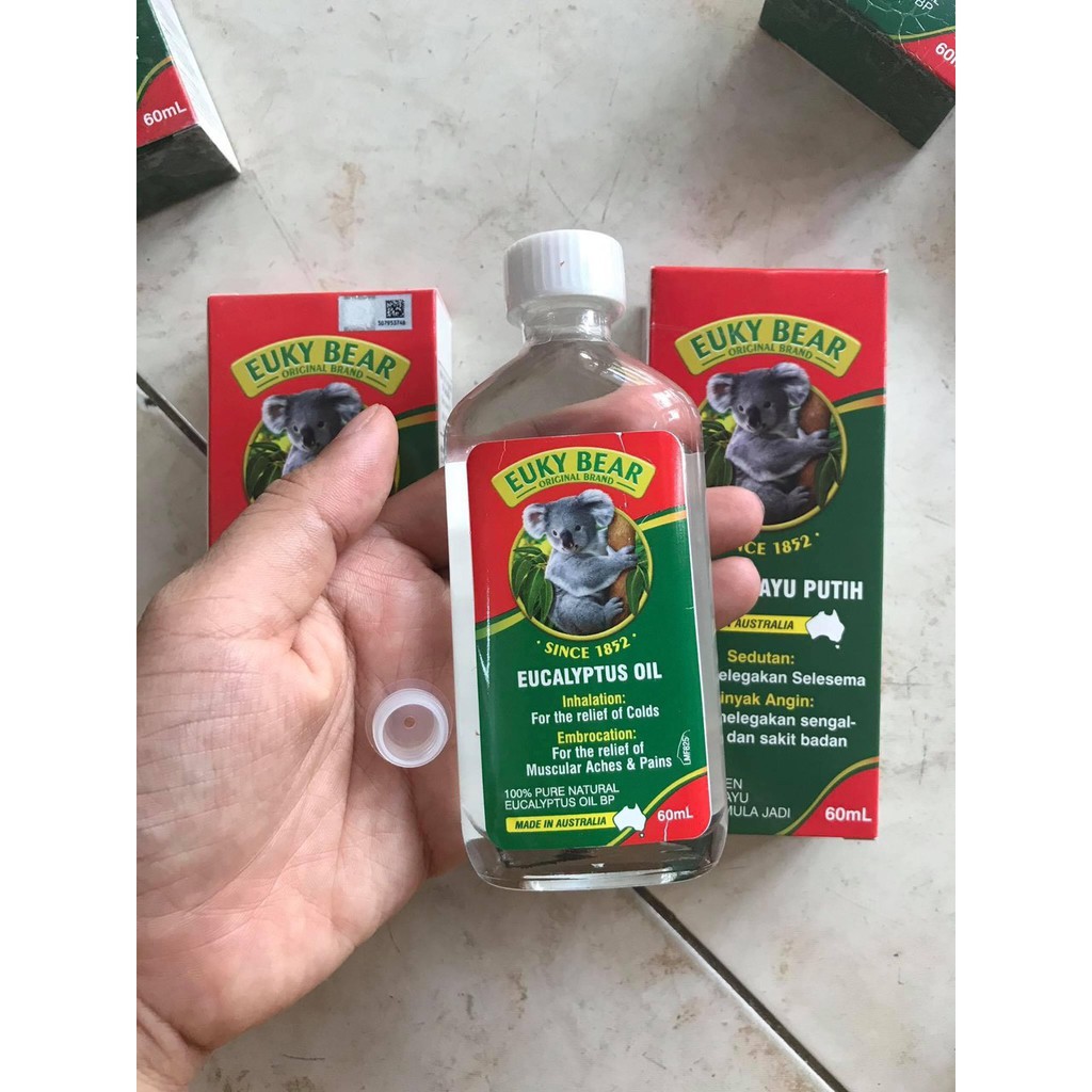 Dầu khuynh diệp úc EUKY BEAR 60 ml Nội Địa