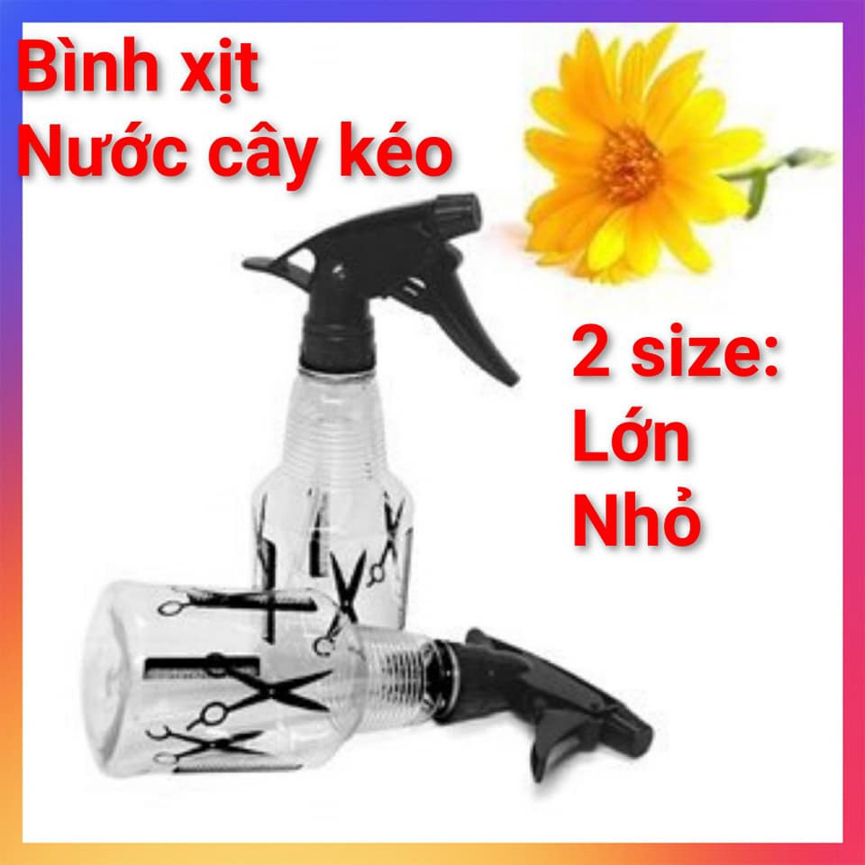 Bình xịt nước trong suốt hình cây kéo