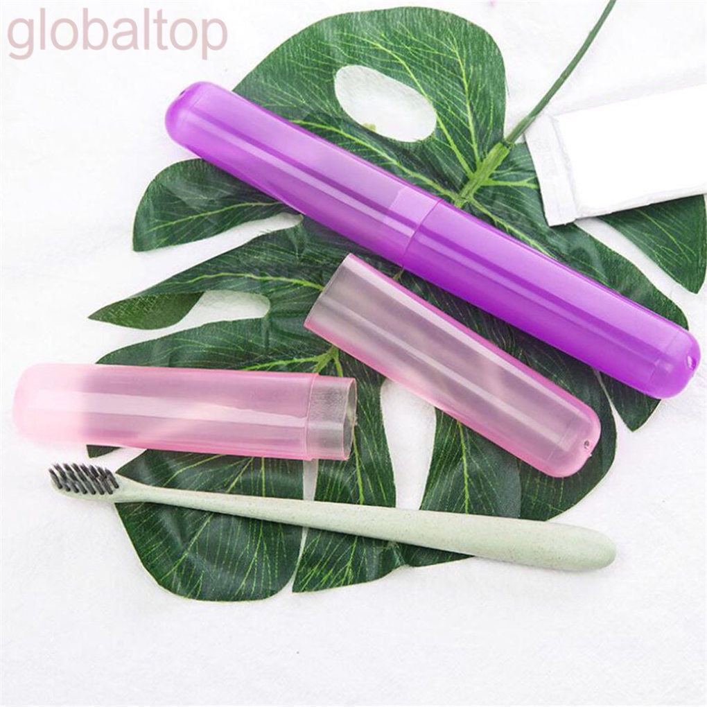 Set 2 hộp đựng bàn chải đánh răng bằng nhựa tiện dụng