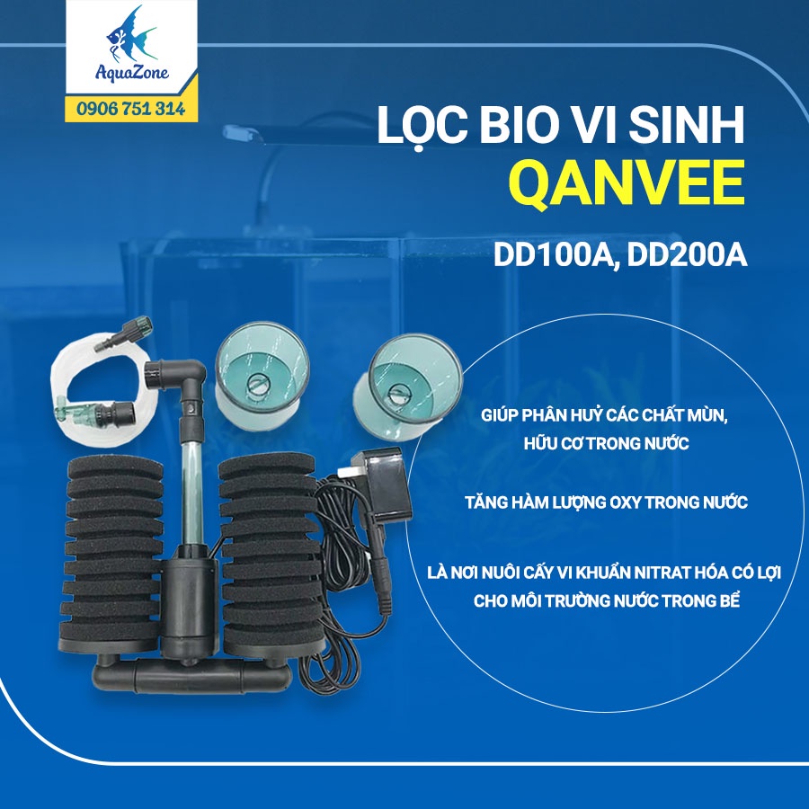 Lọc Bio vi sinh Qanvee tiện lợi, tiết kiệm