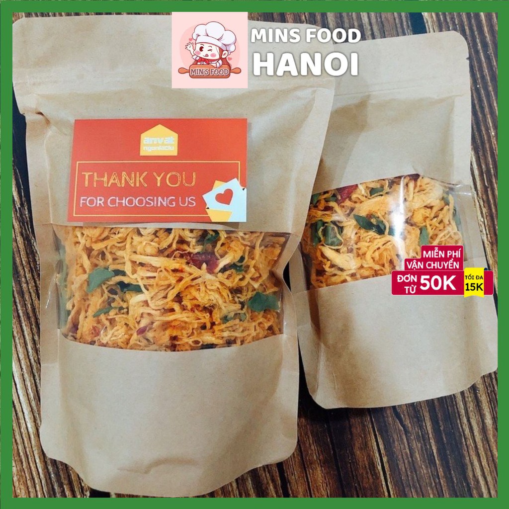 Khô gà lá chanh xé sợi thơm ngon , ăn vặt min’s food vừa ngon vừa rẻ