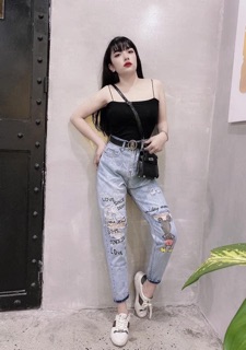 Quần bagy micker rách