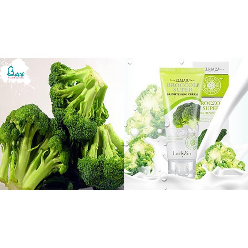 [Mỹ Phẩm Xách Tay]  Kem Dưỡng Trắng Broccoli Super Ladykin Hàn Quốc Chiết Xuất Bông Cải Xanh  - Phụ Nữ Làm Đẹp