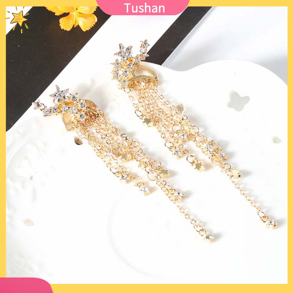 Khuyên tai tua rua hình ngôi sao xinh xắn dành cho nữ