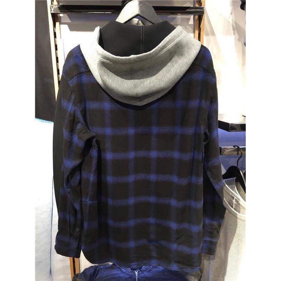 Áo khoác Unisex sơ mi phối nón xám cá tính( Có hình thật) | BigBuy360 - bigbuy360.vn