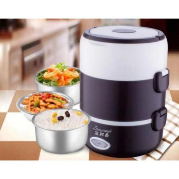 [Loại 1 Tốt Nhất] Hộp cơm giữ nhiệt hâm nóng 3 tầng inox - Cặp lồng giữ nhiệt 3 tầng - Gia Dụng Thông Minh