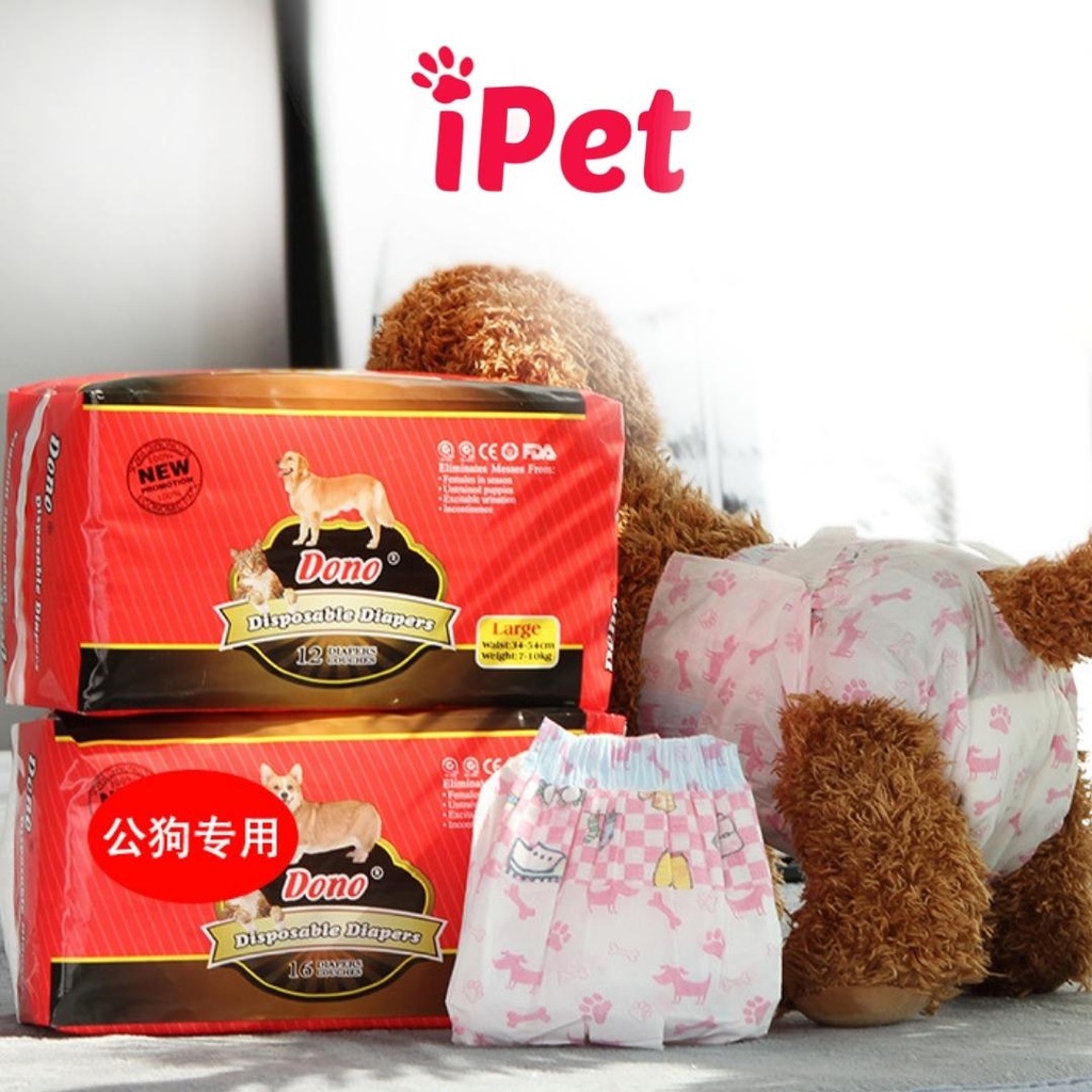 Lẻ Bỉm Cho Chó Mèo Cái Và Đực - Tã Quần Dono Disposale Diapers - Tả Lót Siêu Thấm Hút - iPet Shop