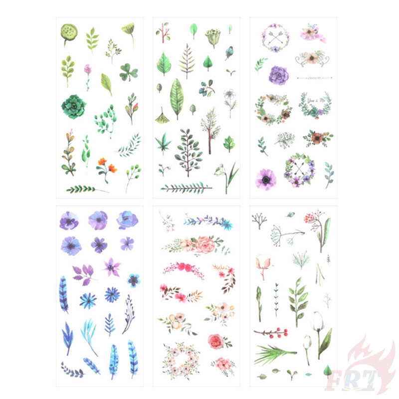 ❉ Green Season Stickers ❉6Sheet/set DIY Diary Scrapbooking Decals Stickers