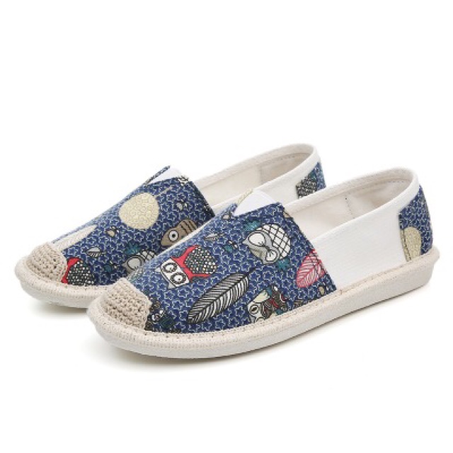 (GIÀY QUẢNG CHÂU)- Giày vải lười hoạ tiết phiên bản VINTAGE | BigBuy360 - bigbuy360.vn