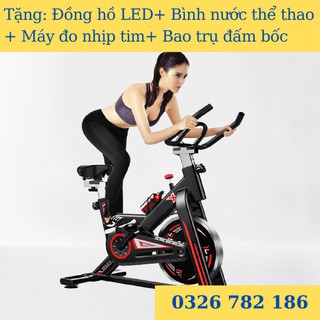 Xe đạp trong nhà đa năng Toshiko X8 tặng Đồng hồ LED+ Bình nước thể thao+ Đo nhịp tim+ Trụ đấm bốc