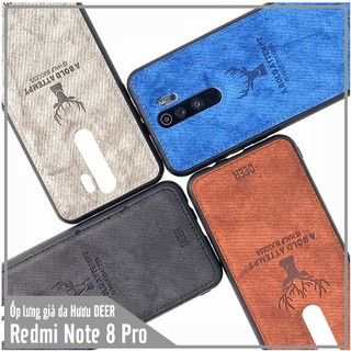 Ốp lưng Xiaomi Redmi Note 8 Pro giả da con hươu - Nhựa dẻo TPU