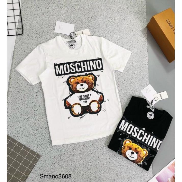 áo phông nam tay ngắn cổ tròn thuê gấu MOSCHINO hoạ tiết dễ phối đồ !