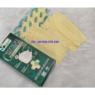 Khẩu trang y tế 4 lớp KF94 kháng khuẩn cao cấp - 4D GREEN LIFE đủ các màu trắng, xám, xanh, hồng, đen, vàng