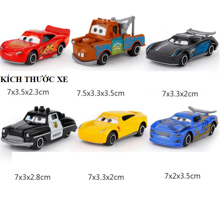 Bộ xe tải Lightning MC Queen và 06 xe car 3 xe ô tô đồ chơi trẻ em