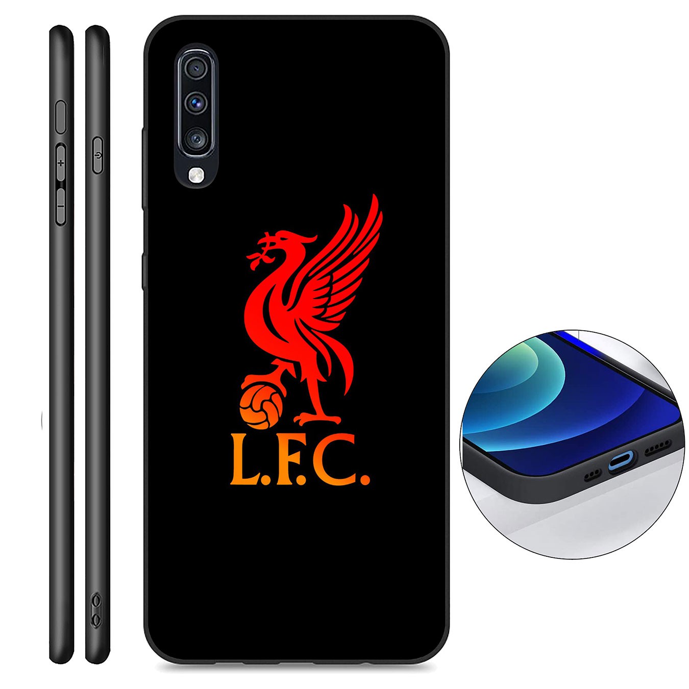 iPhone 12 Mini 11 Max Pro SE 2020 XR Phone Case Soft Silicone Casing Logo Liverpool red Wallpaper