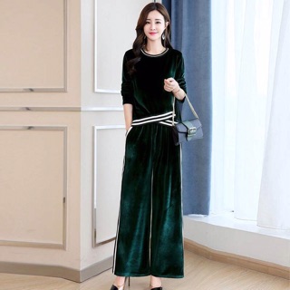 Bộ đồ nhung trung niên nữ