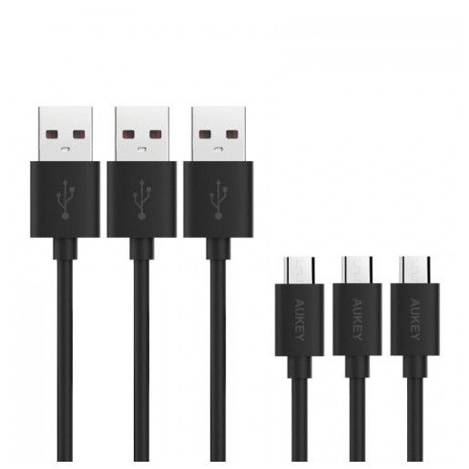 Bộ 3 cáp điện thoại Aukey CB-D10 Micro USB 3 Pack