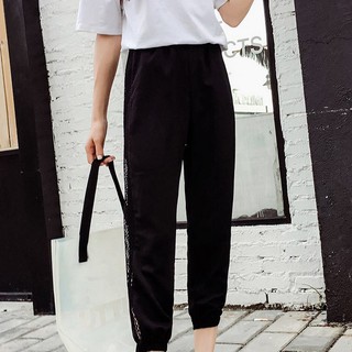 Quần jogger thể thao nữ phối lưới
